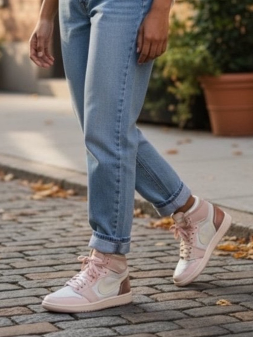 Nike Pink Women's Air Jordan 1 High Method of Make Sneakers